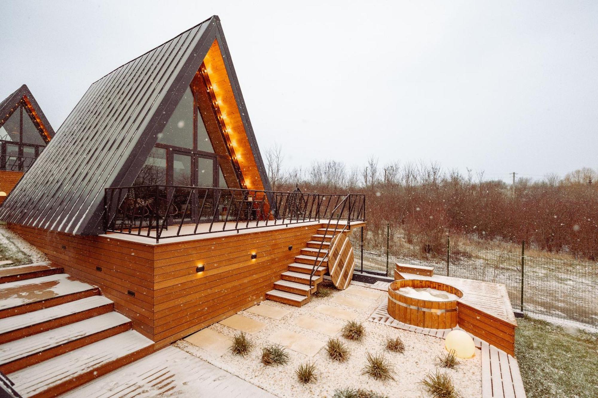 A-By The Lake - Private A Frame Villas Caciulati Exterior foto